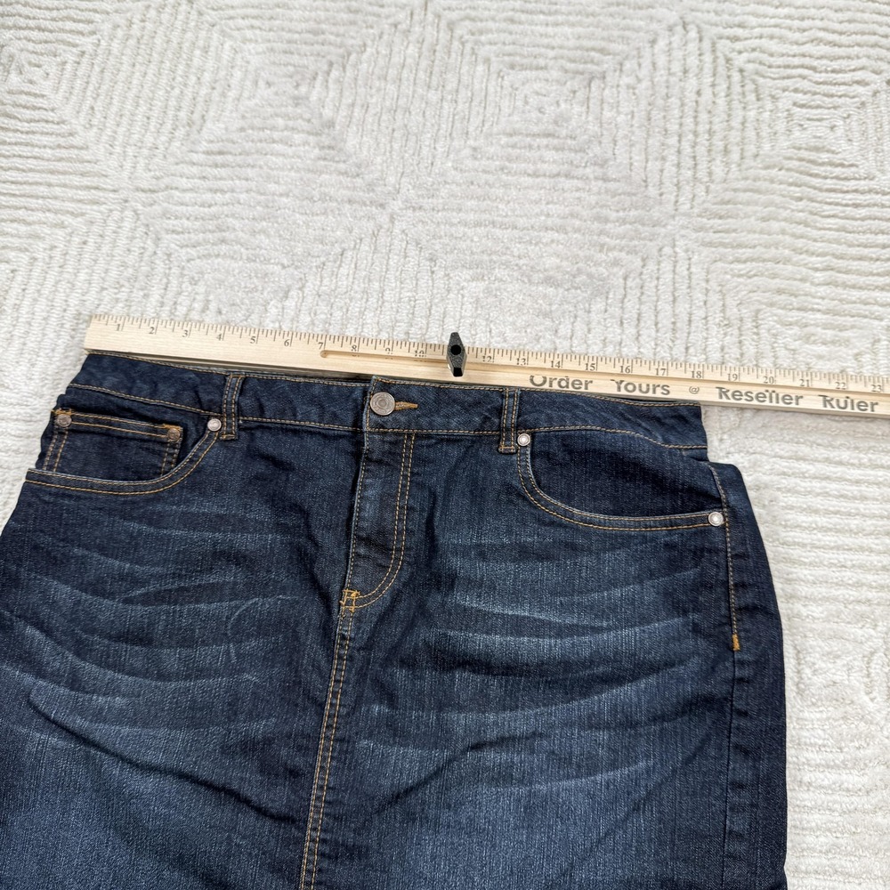 Cato Skirt Womens 16 Blue Denim Pencil Jean Stretch Casual Classic Casuel Work - Picture 4 of 10